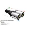 Uniwersalna końcówka tłumika okrągła 80mm długość 200mm średnica montażowa 50mm N2-61/50 346,80 zł-2