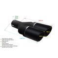 Uniwersalna końcówka tłumika okrągła 90mm długość 220mm średnica montażowa 55mm NBL2-90RS*/55 424,01 zł-2