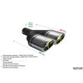 Uniwersalna końcówka tłumika owalna 120×80mm długość 250mm średnica montażowa 60mm N2-27P/60 454,01 zł-2