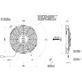 WENTYLATOR OSIOWY SPAL TŁOCZĄCY 12V VA11-AP7/C-57S (255 MM) SPAL-10EO0652 295,00 zł-2