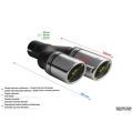 Uniwersalna końcówka tłumika okrągła 90mm długość 225/205mm średnica montażowa 50mm N2-90RSL/50 378,00 zł-2